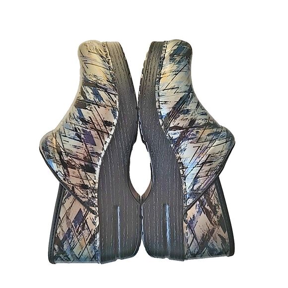 Dansko Professional Clog Patent Leather Criss Cross Multi EU Size 38 US 7.5 8 - Picture 7 of 9